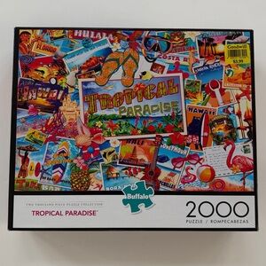 Buffalo “Tropical Paradise” By David Bitton Vibrant Tropical 2000 Piece Puzzle